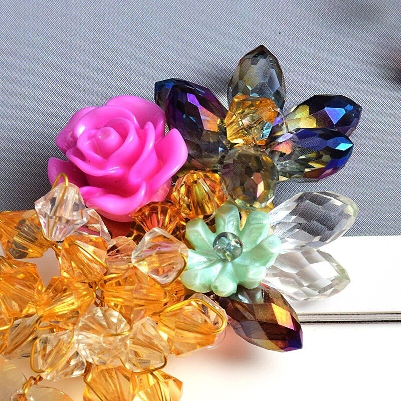 GurlFly Spring to Summer Blossom Crystal Resin Dangle Earrings