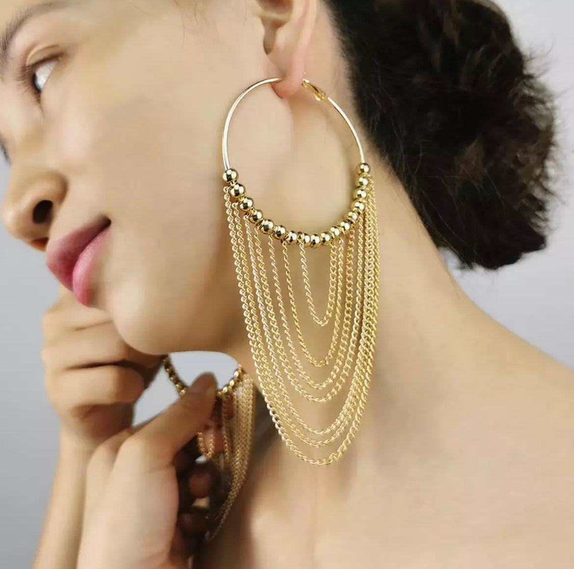 Waterfall Chain Hoops