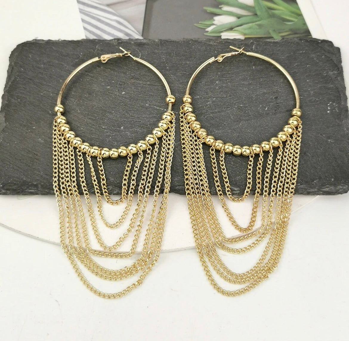 Waterfall Chain Hoops