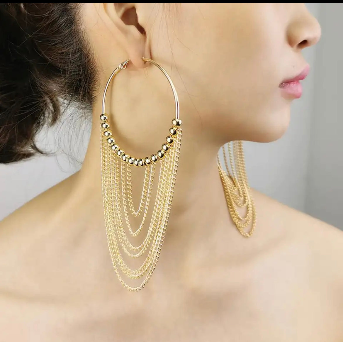 Waterfall Chain Hoops