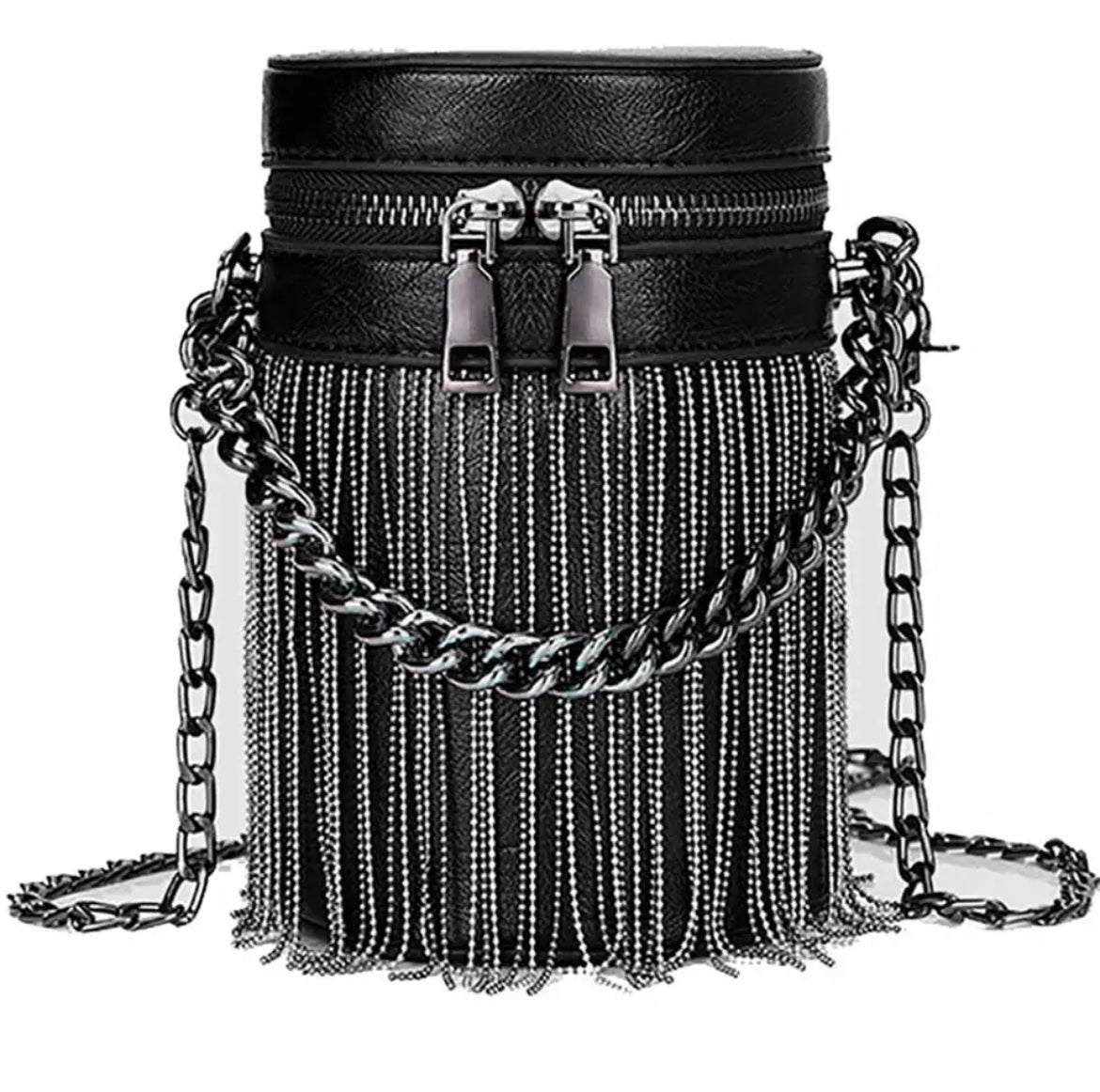 GurlFly Tassel Box Shape Crossbody Bag