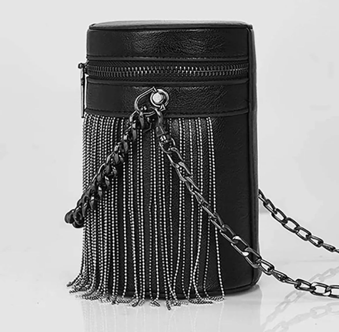 GurlFly Tassel Box Shape Crossbody Bag