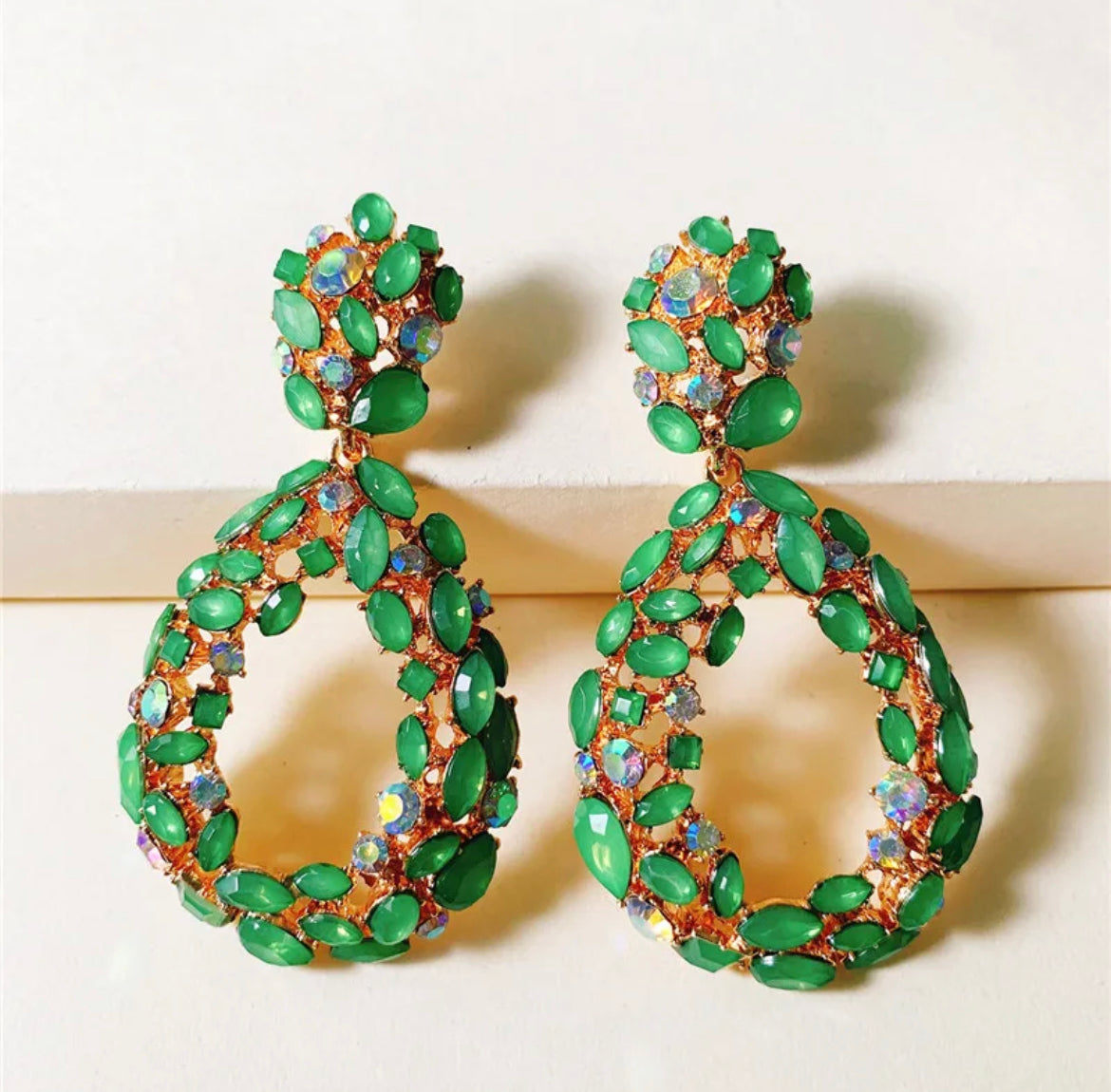 Chic Candy Green Stone Drop