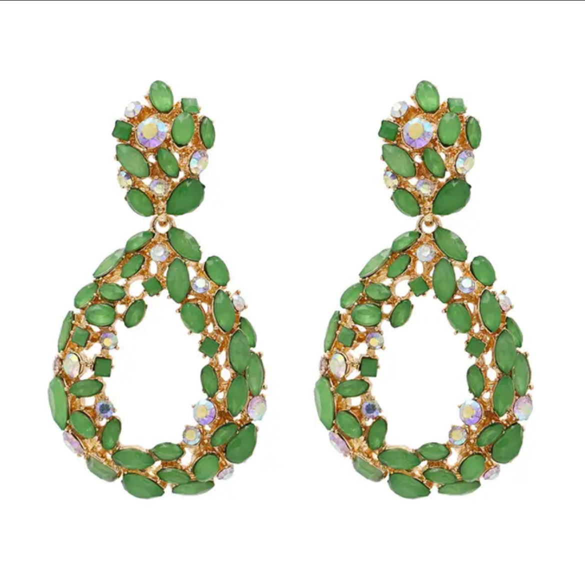 Chic Candy Green Stone Drop