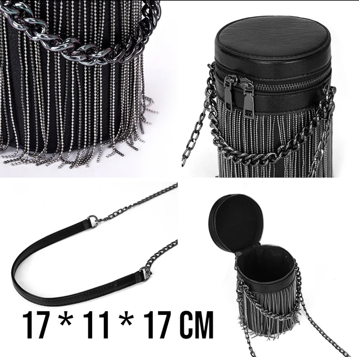 GurlFly Tassel Box Shape Crossbody Bag